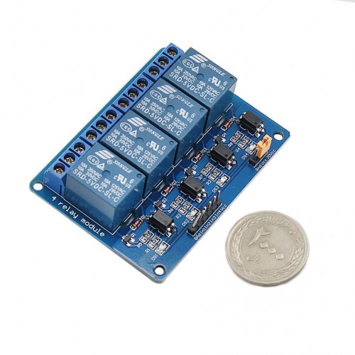 ماژول رله 5 ولت چهار کاناله